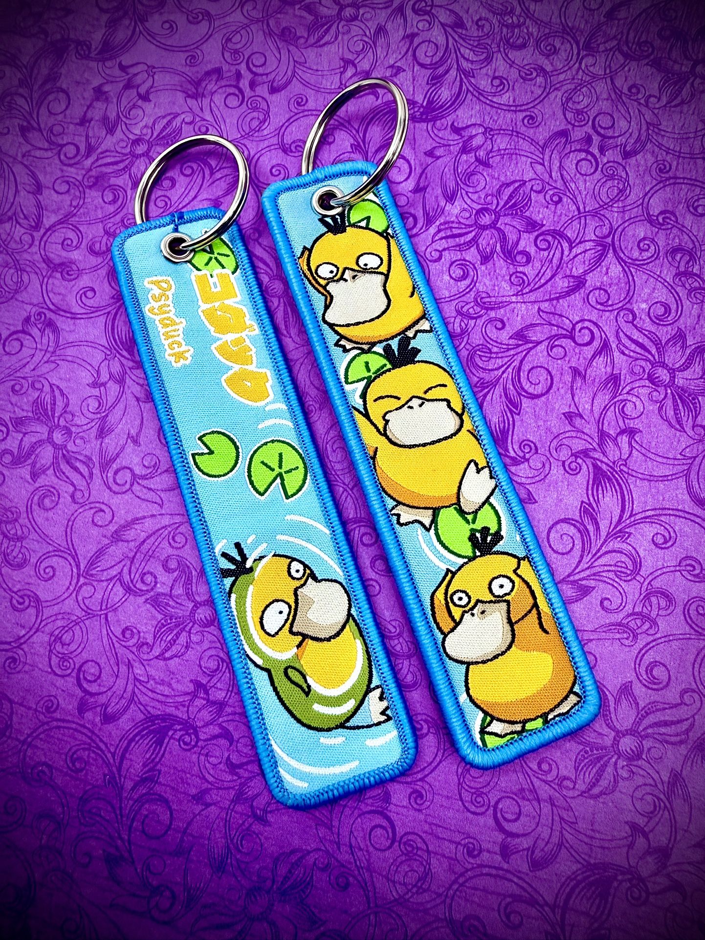 1 Piece Double Sided 5 Inch Psyduck Keychain