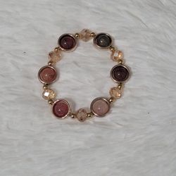 Glass Beaded Stretch Bracelet, NWOT