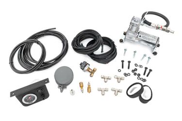 ROUGH COUNTRY 10100 REAIR BAG COMPRESSOR KIT WIGAUGE 8 WT:6,6 LBS DC 24115 43030 1 MADE IN CHINA ROUGH SUSPENSION
