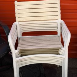 Set of six patio chairs