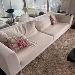 White Tufted Sofa