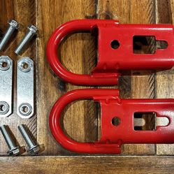 Red Front Towing Hooks 2Pk