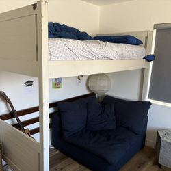 Free Loft Bed Without Ladder, Rail, Or Mattress