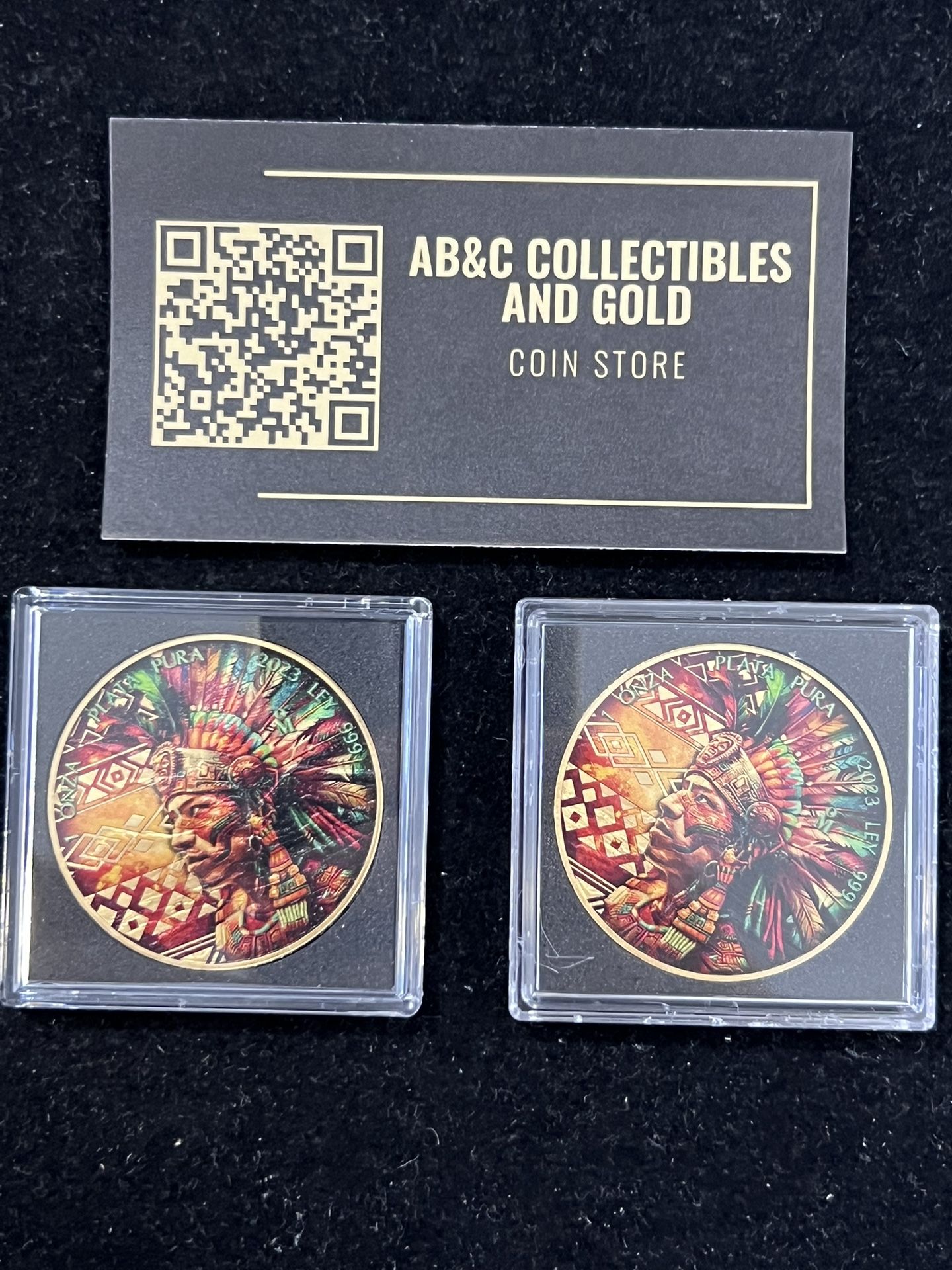 2023 Mexico Libertad Aztec Men - Aztec Empire series - 1oz .999 Silver Colorized - 95$ Each!