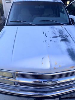 Chevrolet Truck White with a little Rust on the hood