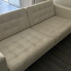 White leather Couch 