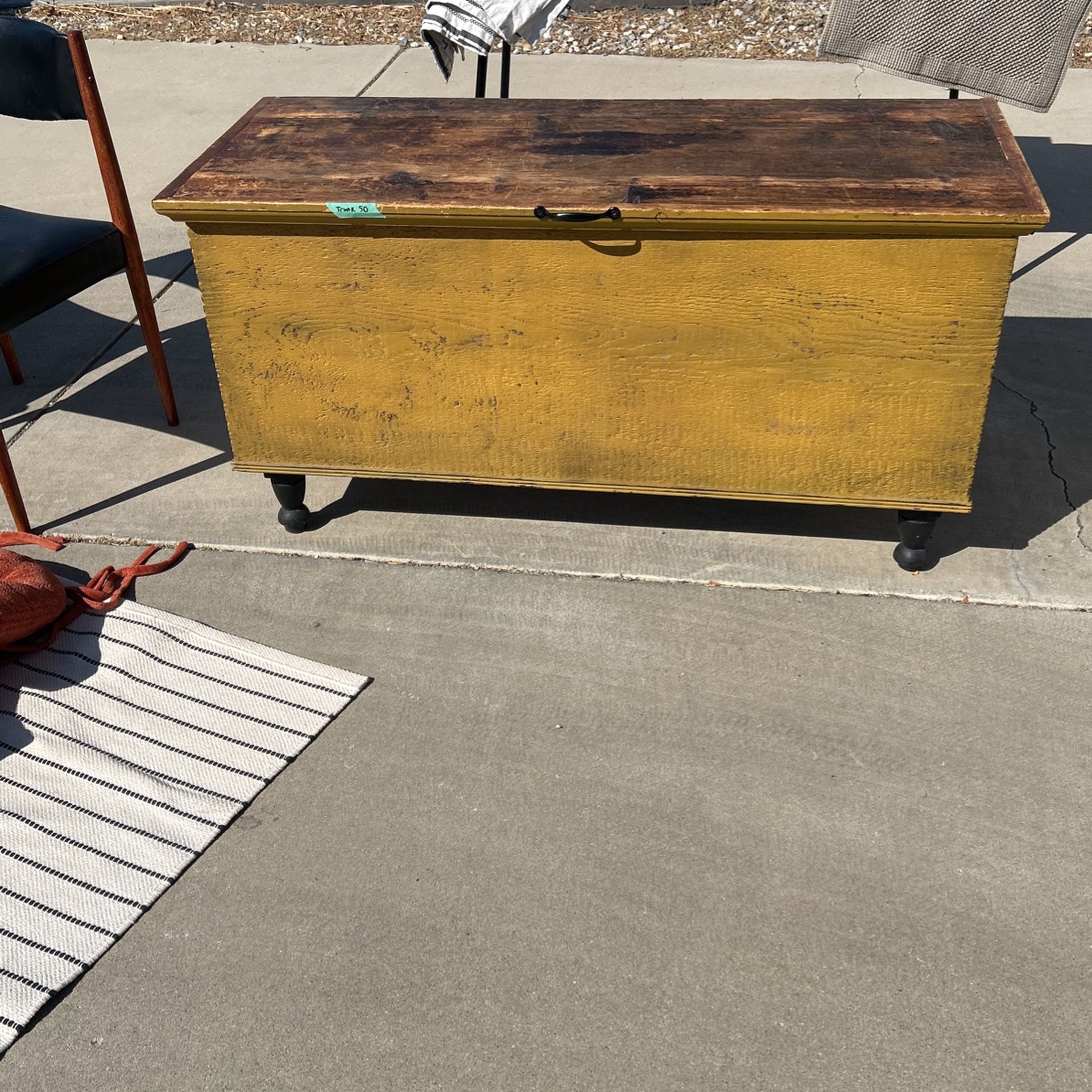 Huge Wooden Vintage Chest