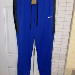 Nike Dri-FIT Showtime basketball pants in blue and black 