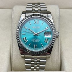 Custom Seiko Automatic - Tiffany Classic Roman Dial with Jubilee Bracelet