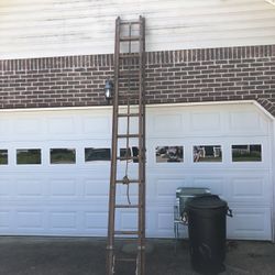 12 foot up to 20 foot sturdy wood extension ladder