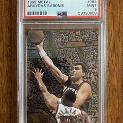 1995 Metal Arvydas Sabonis RC #184 PSA 9