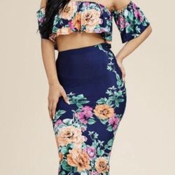 Tropical Passion 2 Piece Skirt Set