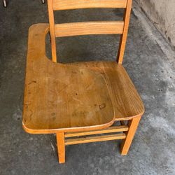 Antique School Desk Oak- Heavy 