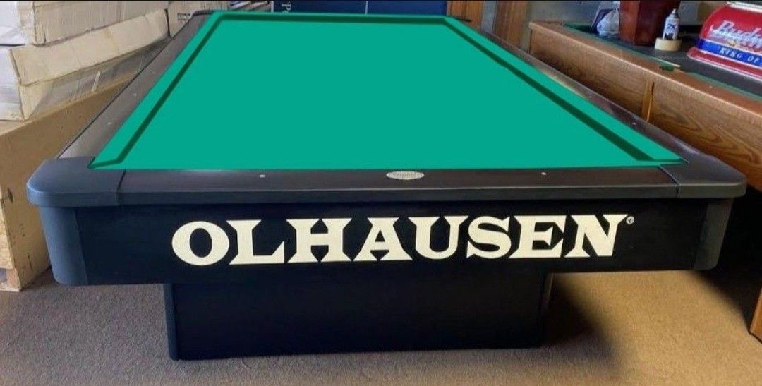 9' OLhausen Carom Billiards Table, 3 Cushion Billiard Table, Free Delivery And Setup Included, New Felt Any Color Included
