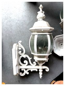 Vintage Italian Cast-Aluminum Outdoor Wall Lantern