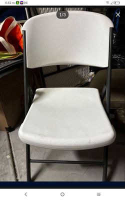 2 Lifetime Folding Chairs - Like New