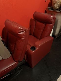 Red Theater Style Chairs