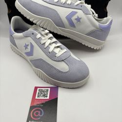 New Converse Run Star Trainer Ox Suede Purple White Size Mens 5.5 / Womens 7