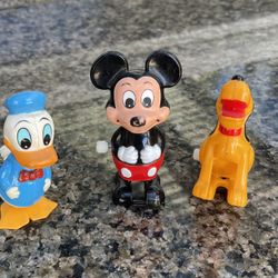 VINTAGE 1970’s Walt Disney Wind Up Figures Toys