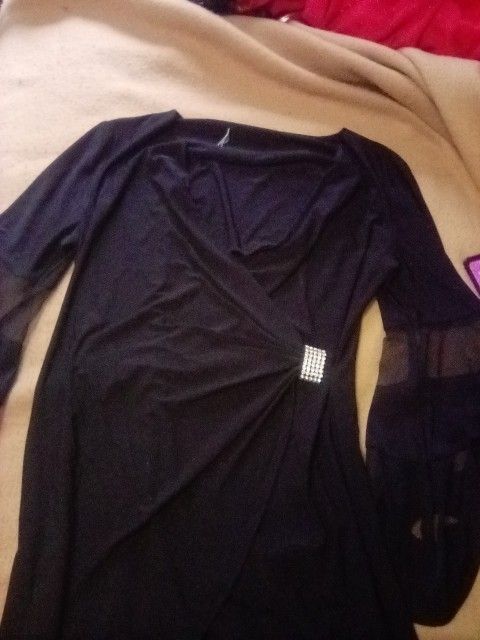 Beautiful Silky Formal/Semi Formal Wrap Around Knee Length Dress