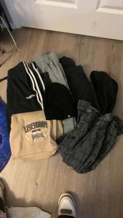 Mixed Clothing Lot – Sweatpants, Shorts & Flannel