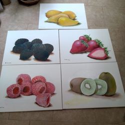 $25 Each 10x27.5 Fruit Art Painting