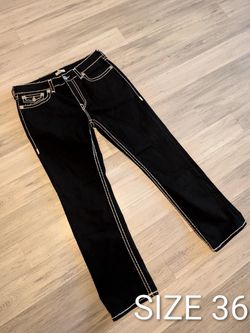 True Religion Black Jeans Size 36