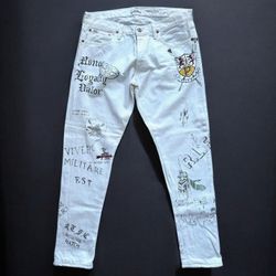 Ralph Lauren Men’s Sullivan Straight Leg Fashion Jeans, White, 33W X 32L