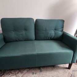 Green Loveseat Sofa 