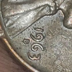 1963 D mint MARK Lincoln Cent ERROR 