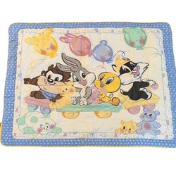 Looney Tunes Baby Crib Sheet Blanket Day at Zoo Set Lot Plush Vintage