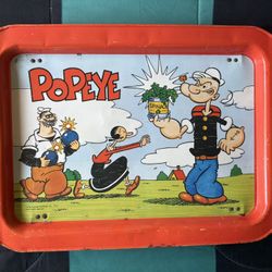 Vintage Popeye Metal Tray 