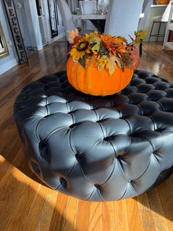 big black ottoman