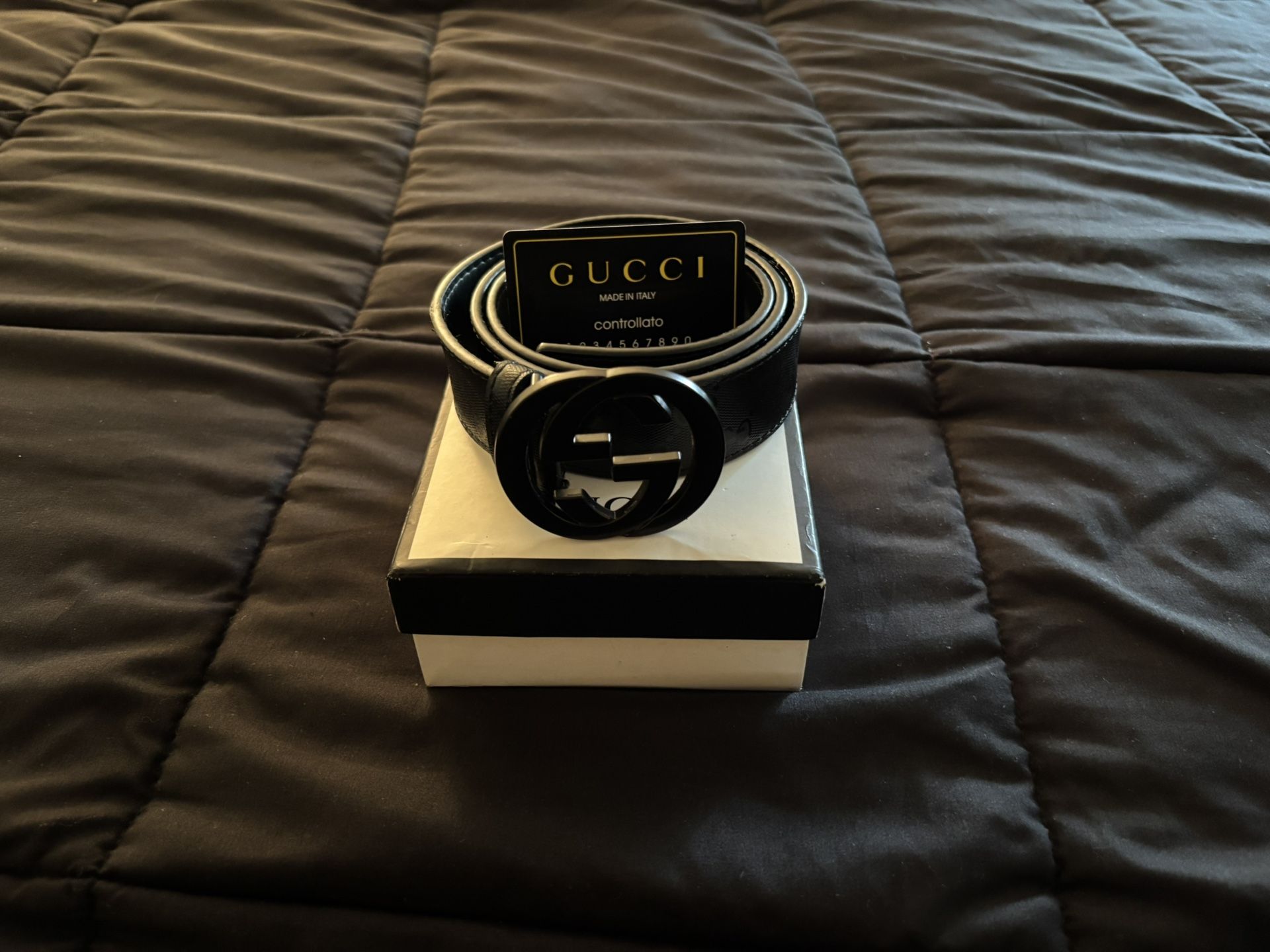 Real Authentic All Black Gucci Belt