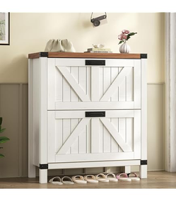 Shoe Storage Organizer - Antique White