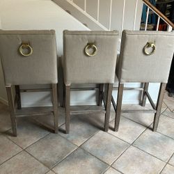3 Counter Height Stools- 