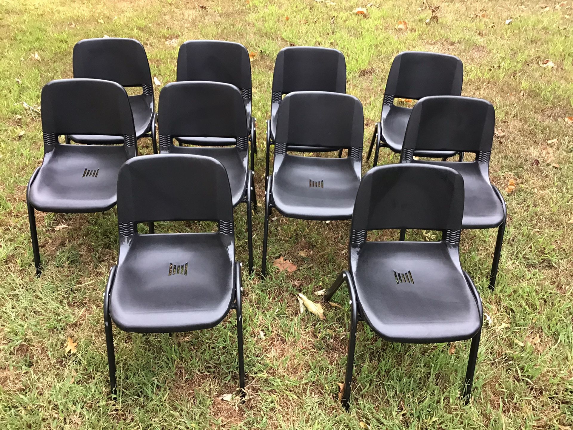 Kids 14” Black Stack Chairs $15ea