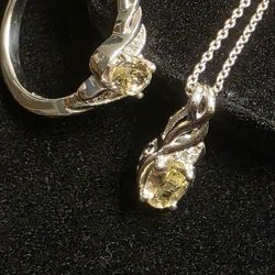 Brazilian Golden Apetite, Zircon Set in 925 Sterling Silver