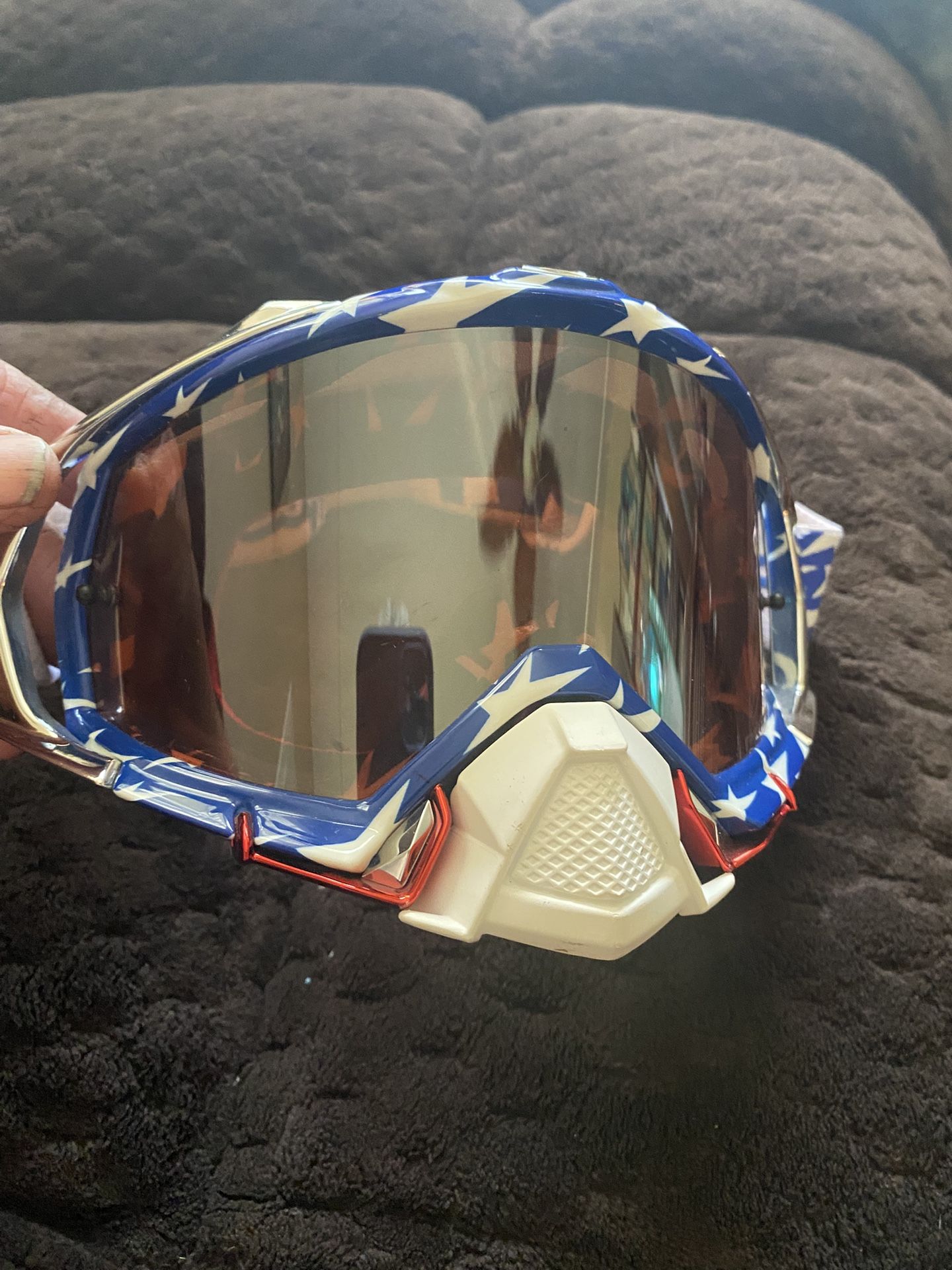 Oakley Troy Lee Design MX Motorcross Goggles USA Patriotic Flag Limited Edition