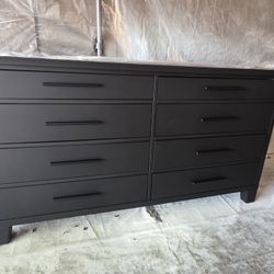 Black Solid Wood Dresser 