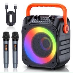 Karaoke Machine with Two Wireless Microphones