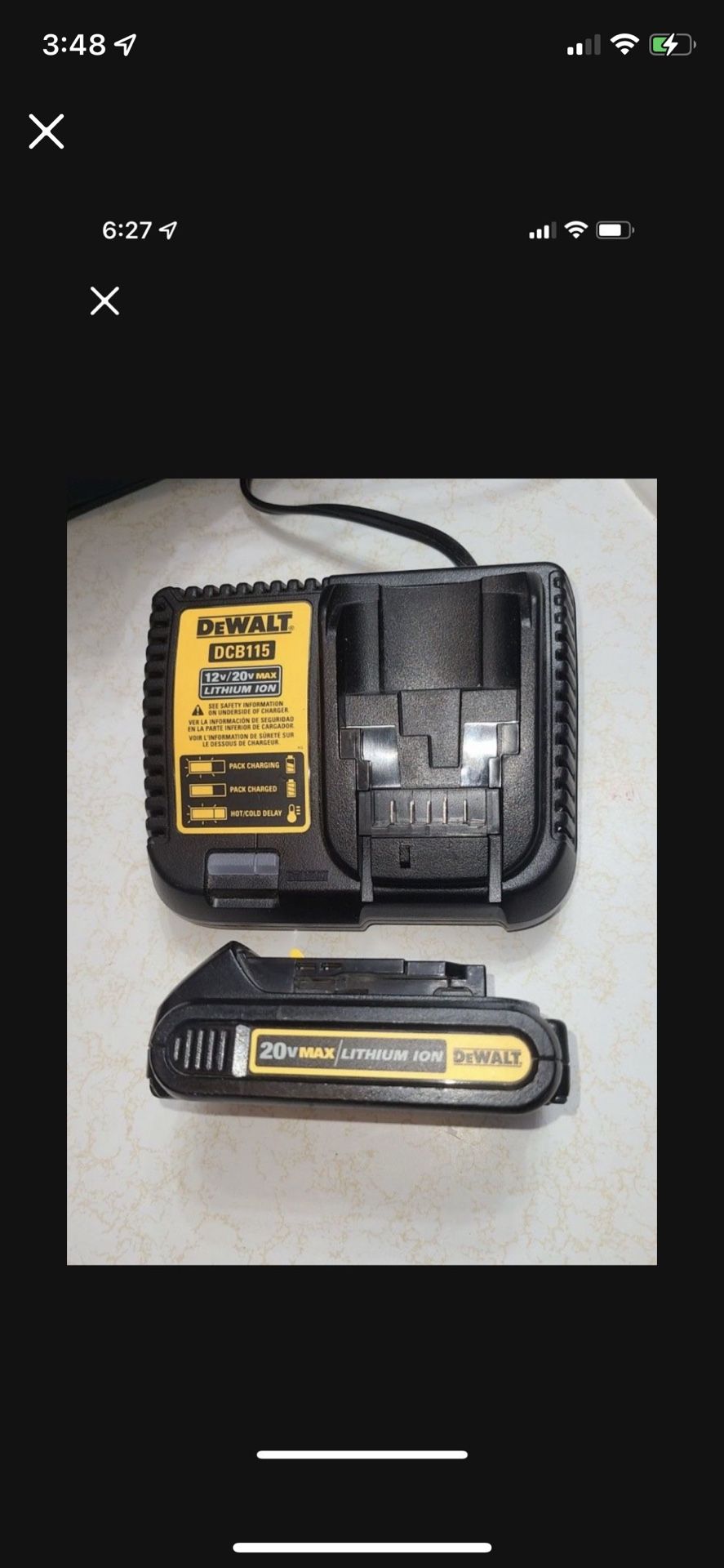 2 Dewalt Batteries And 2 Dewalt Chargers