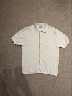 Percival Pablo Cuban Knit Shirt – Cream – Size Large