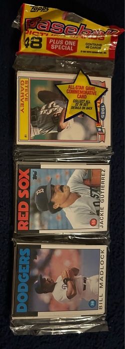 1986 Topps Baseball Factory Sealed Rack Pack 48 Cards – Steve Garvey Showing