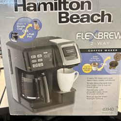 Hamilton Beach 49940 FlexBrew 1 Cup Or 12 Cup Pot Coffee Maker - Black NEW