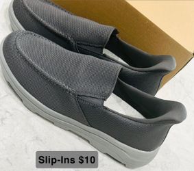 NEW SIZE 10.5 Men's Hands-Free Slip-Ins Arch Support Stq-Air [Dark Grey]