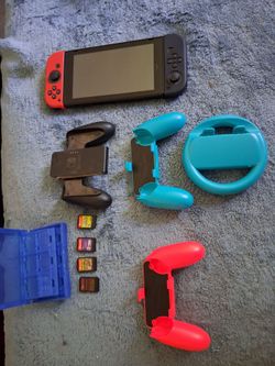 Nintendo switch with attachments