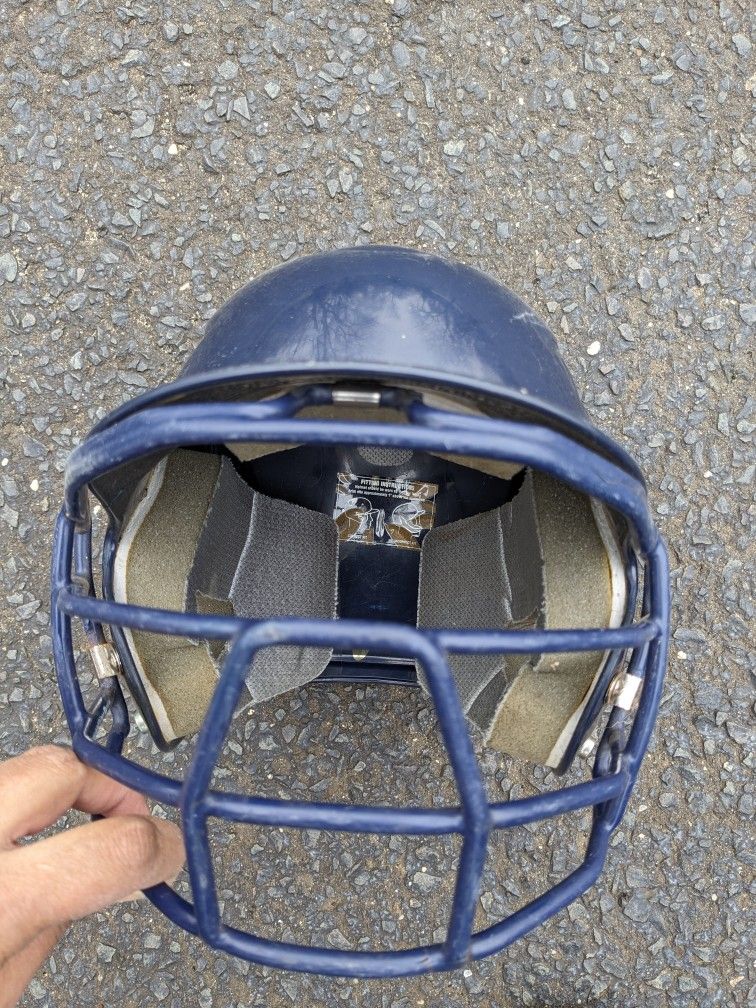Baseball Helmet With Face Cage