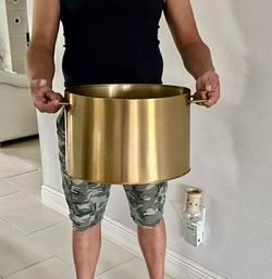 Large Gold Stainless Steel Stock Pot
