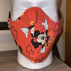 Disney Mickey Mouse Face Mask With Filter 😷 Adult Size
